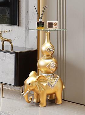 葫芦大象落地摆件电视柜两边大型乔迁新居客厅转角装饰品门口收纳