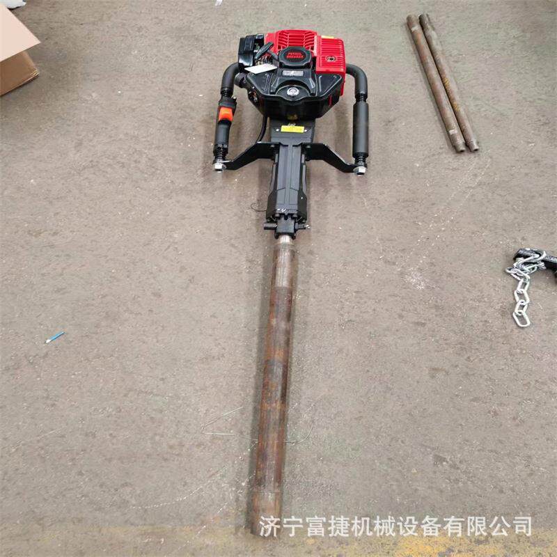 单人手持轻便汽油取土钻机20米便携地质勘探土壤取样汽油便携钻机