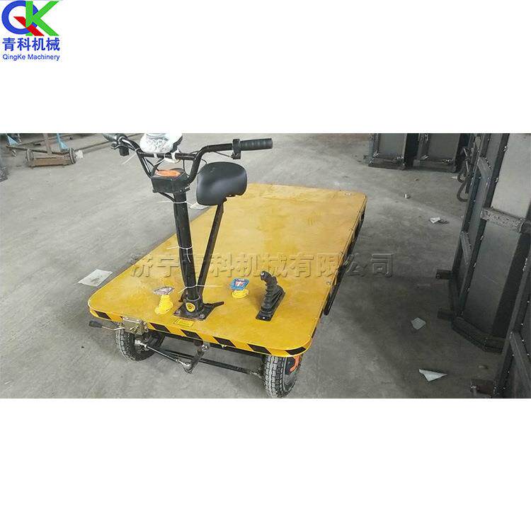电瓶平板拖车座驾式砖坯车电动四轮运输车工地杂物运输