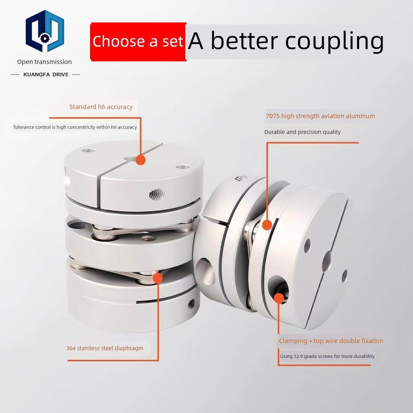 单、双膜片联轴器铝合金堆垛伺服电机螺杆弹性高扭矩联轴器,五金/工具,联轴器,淘宝优惠券,粉丝福利购,淘宝优惠卷