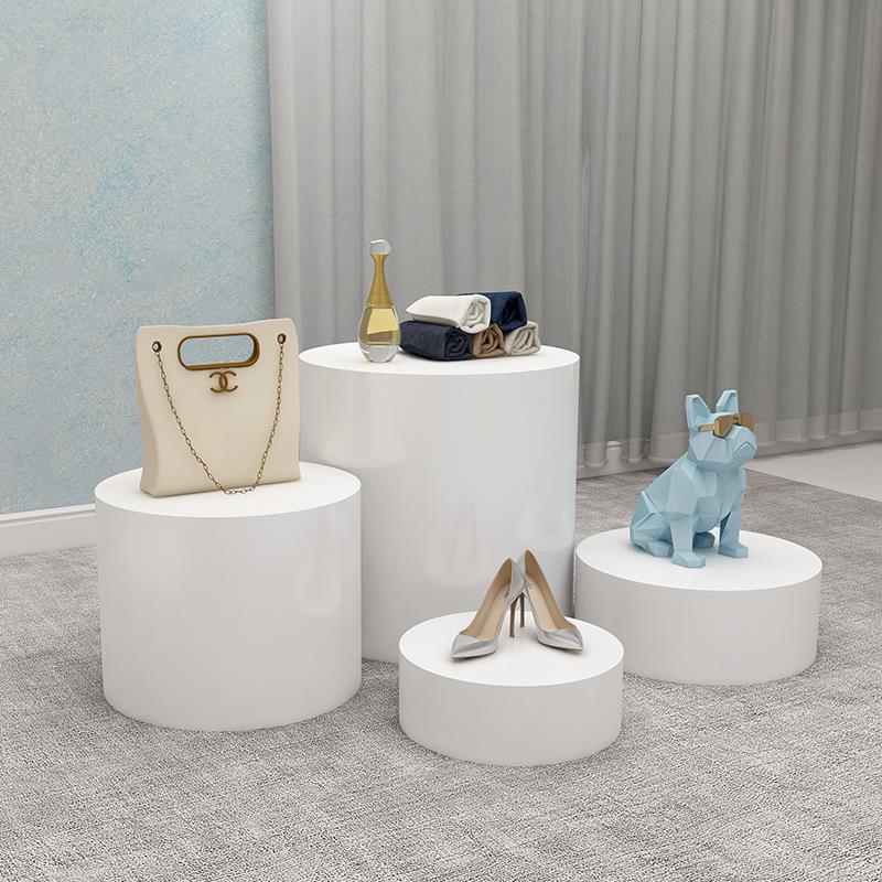 直播站台圆形摆件底座小舞台拍照台子圆台展台婚纱模特地台展示台