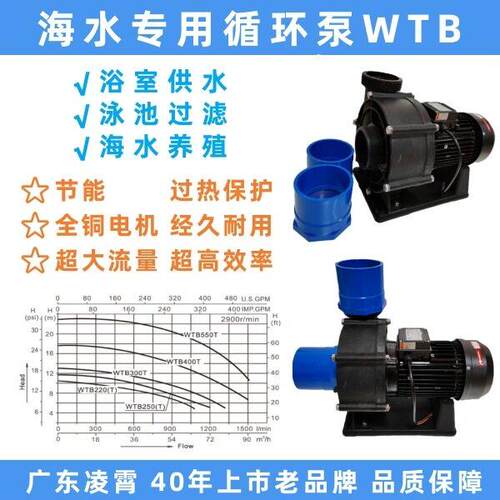 凌霄海水泵WTB循环泵泳池泵SPA泵海水养殖浴室供水