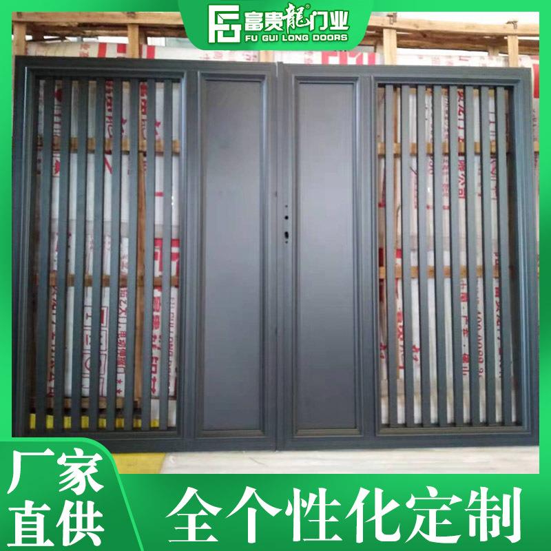 仿古雕花大门庭院铝合金平开门 铝艺别墅庭院门农村乡村院子大门