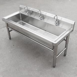 商用不锈钢水池直销学校304洗手池食堂洗刷池工程长条水槽E18