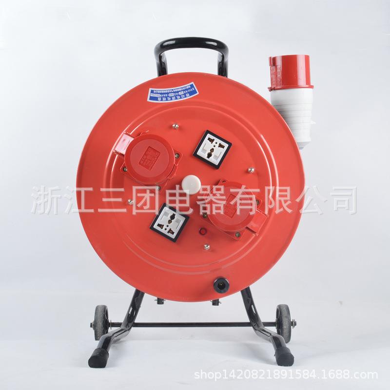 线缆便携盘式移盘动YDL手提拖线盘YDL卷线电带漏保护防水五孔航空