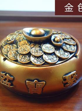 创装意缸覆古浮雕聚宝盆吸引财00312富，大烟灰与盖子吸引财，富