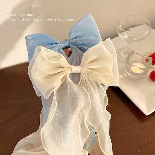 Red bow tie hairpin female Headband hair accessories clip
