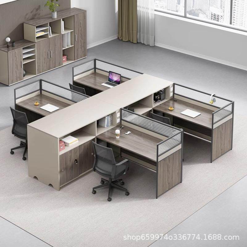 办公室员工办公桌椅组合职员办公电脑桌屏风隔断办公卡位财务桌子