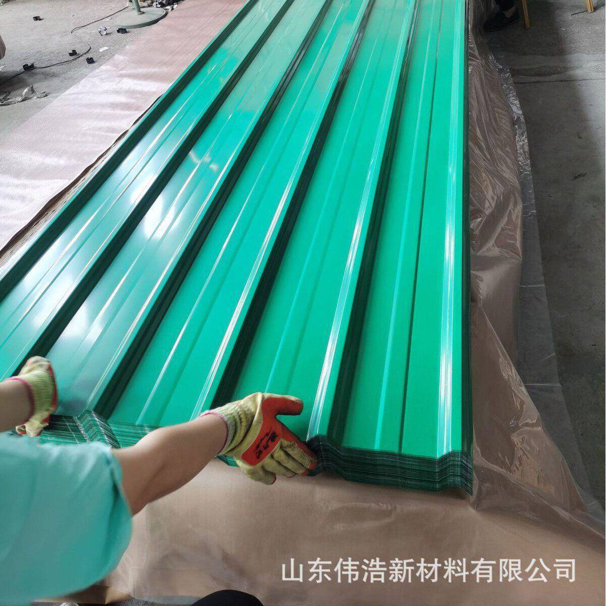 YX130-300-600型搭接彩钢瓦楞板镀锌压型钢板护栏用冷弯彩钢瓦