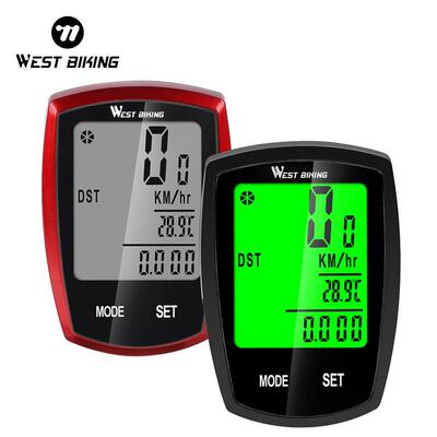 WESTBIKING自行车码表无线夜光触屏码表英文有线码表骑行装备