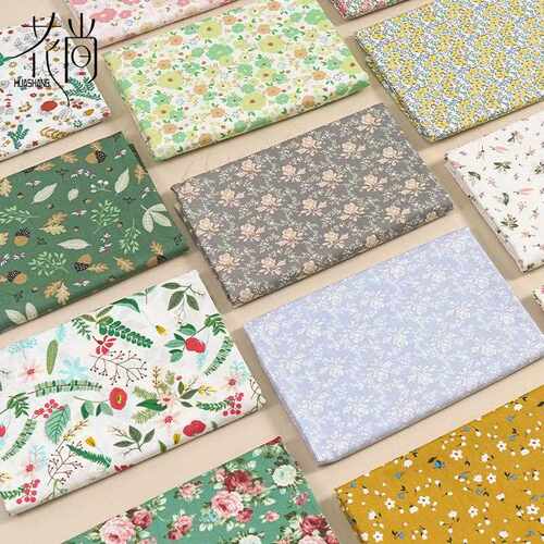 新款直销纯棉斜纹印花布料 田园碎花连衣裙服装面料 diy手工印花