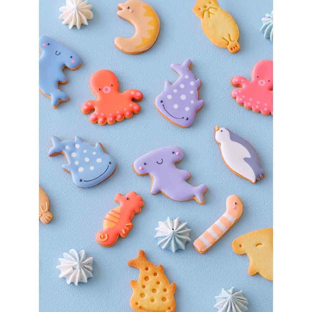 日本cotta新品可爱卡通动物饼干模具按压式印章烤饼蛋糕烘焙工具