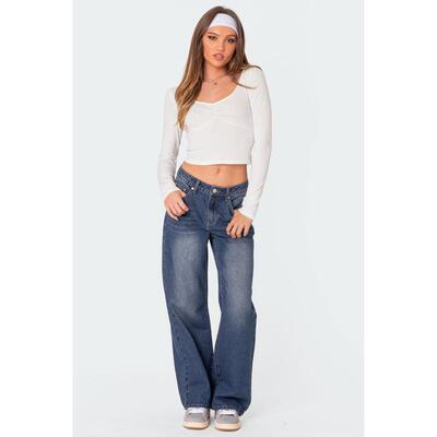 W 65629 Loose Fit Printed Jeans 印花牛仔长裤