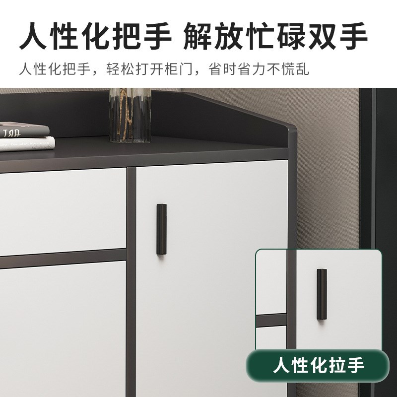 优选家用门口现代简o约楼道外入户玄关柜一体经济型收纳鞋架;
