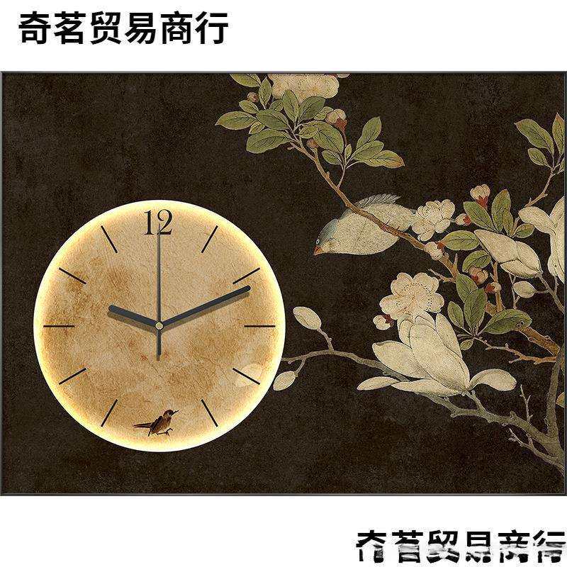 中古奇茗贸易风表箱装饰画带钟表法复古配电电箱遮挡画餐厅式弱挂