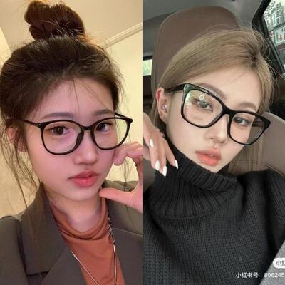 近视眼镜眼镜框女板材大框小香风3282男素颜黑色防蓝光眼镜架3392