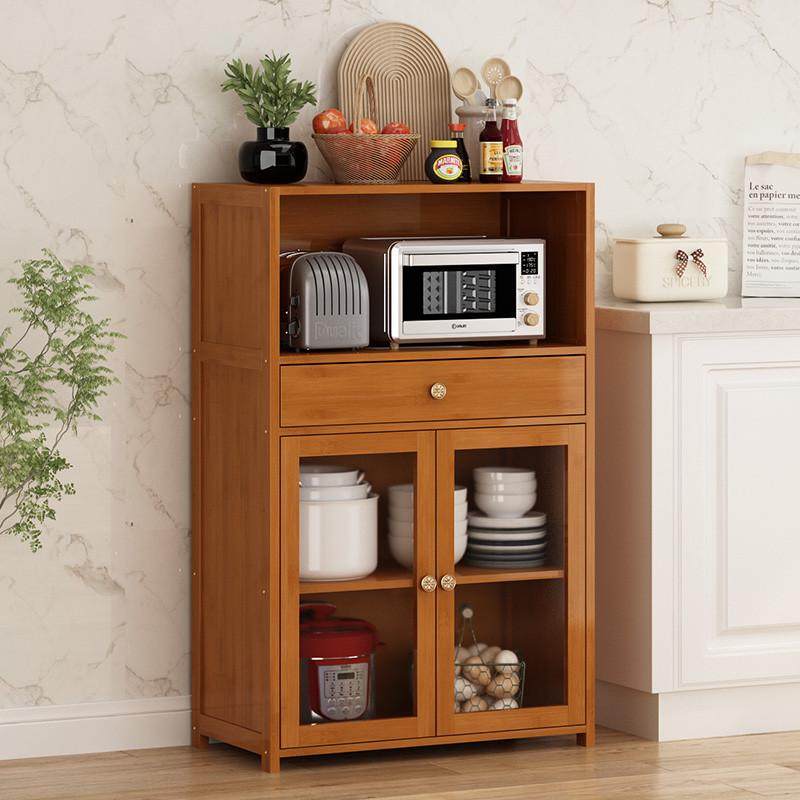 家用厨房橱柜多层实木餐边柜多功能置物架落地碗柜餐具收纳储物柜,住宅家具,餐边柜,淘宝优惠券,粉丝福利购,淘宝优惠卷