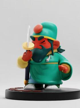 关公潮玩摆件关公文创手办桌面摆件创意家居装饰潮流艺术收藏品