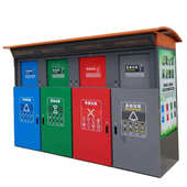 社区垃圾房户外环卫社区小区分类收集亭分类房鑫马力不锈钢分类亭