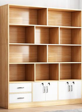 办公室文件书柜落置31660物地柜柜收纳柜木质客厅靠墙一体书书架