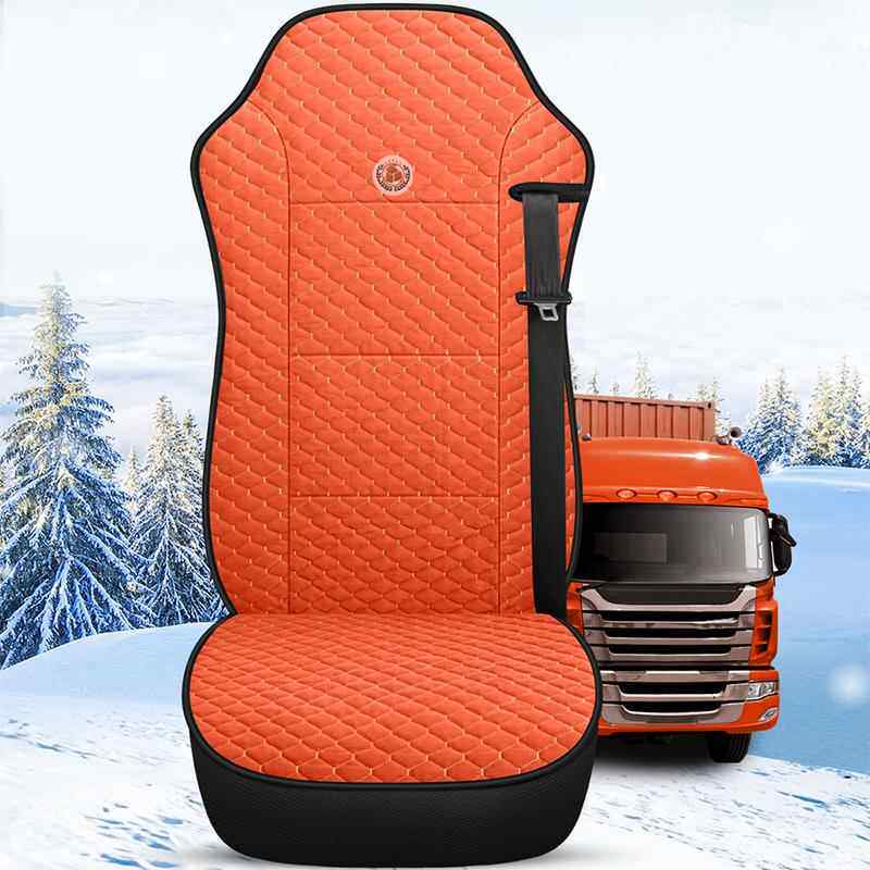 大货车坐垫汕德卡G5 G7冬季座套豪沃T7H TH7单个主驾驶毛绒座垫套