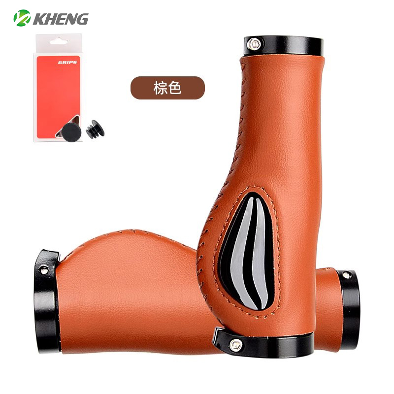 恺亨自行车皮革把套车液态硅胶肉球减震舒适副把 单车锁死车握把