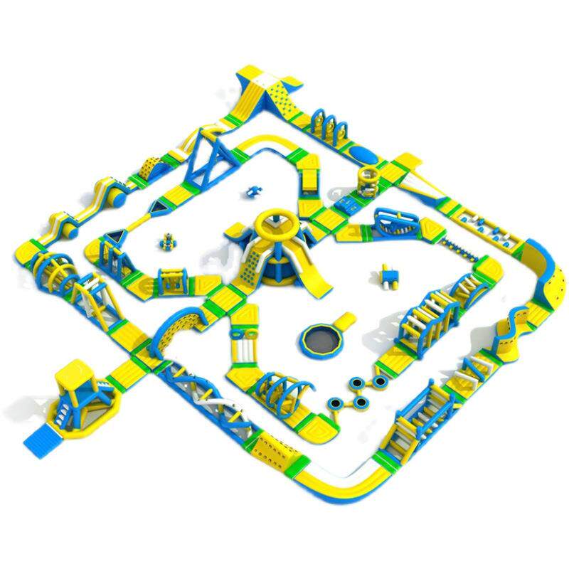 新款热卖水上闯关移动水上乐园设备大型户外儿童乐园支架游泳池