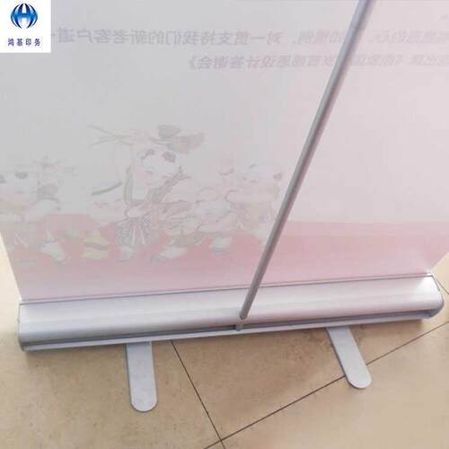 源头工厂制作易拉宝展示架塑钢铝合金水滴注水型易拉宝写真喷绘