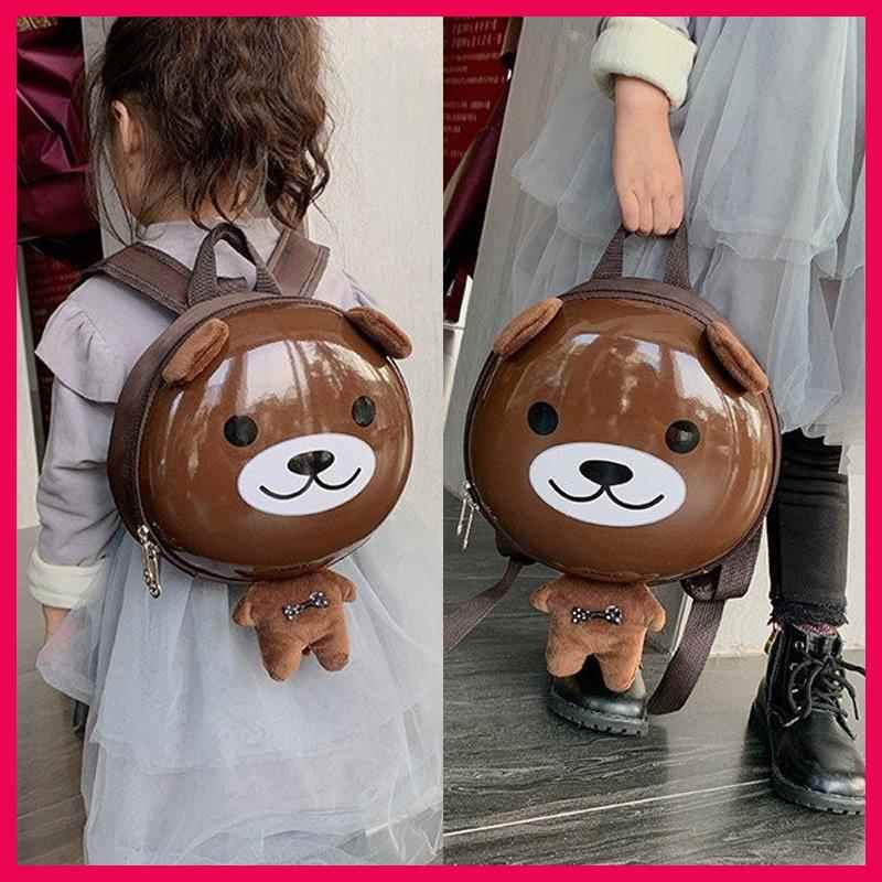 2024新款儿童卡通可爱双肩包幼儿园宝宝硬壳书包防走失蛋壳包背包