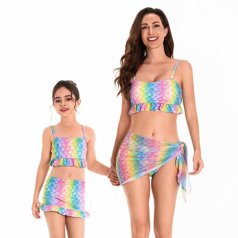 Swimsuit Bikini Mermaid Swimsuit Costume Three-piece Sexy