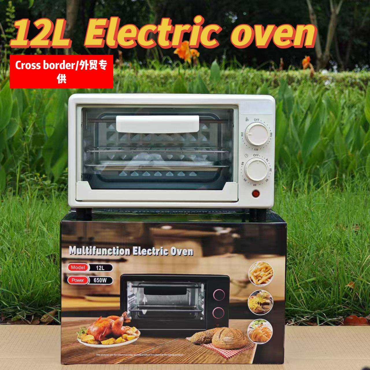 跨境12L电烤箱家用小型烘焙多功能网红小烤箱厨房电器家电