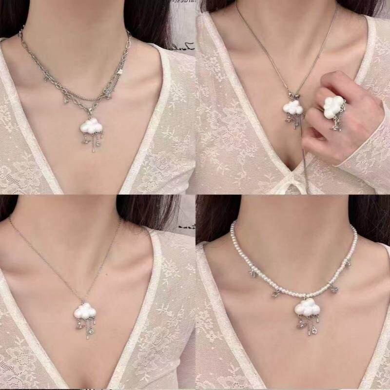 云朵系列！小云珍珠项链 耳环 戒指流苏优雅高级感时尚风