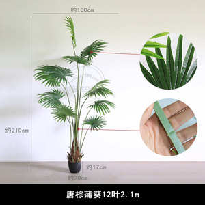 酒店热带雨林植蒲葵绿装饰人造花物假植植物仿真厂家直销摆件