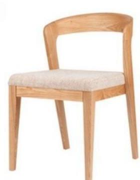 DF68-33北欧实木椅子家用餐椅简约休闲扶手靠背椅新中式主人椅凳