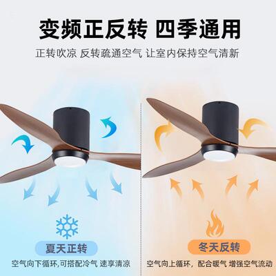 全光谱餐厅客厅可调光风灯变频家用LED吸顶电扇北欧大叶吊饰正在