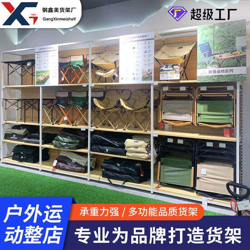 新款体育用品货架男装折扣店运动服装展示架商场样品奥特莱斯展架