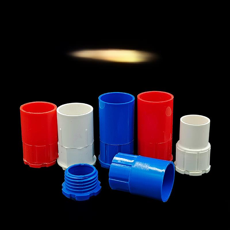 PVC锁母锁扣16 20穿线管4分国标加厚杯梳螺接 25线管加长盒接锁扣