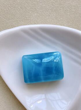 海纹石方牌吊坠拉利玛无事牌项坠锁骨链挂件规 21.6*15.5mm厚12mm