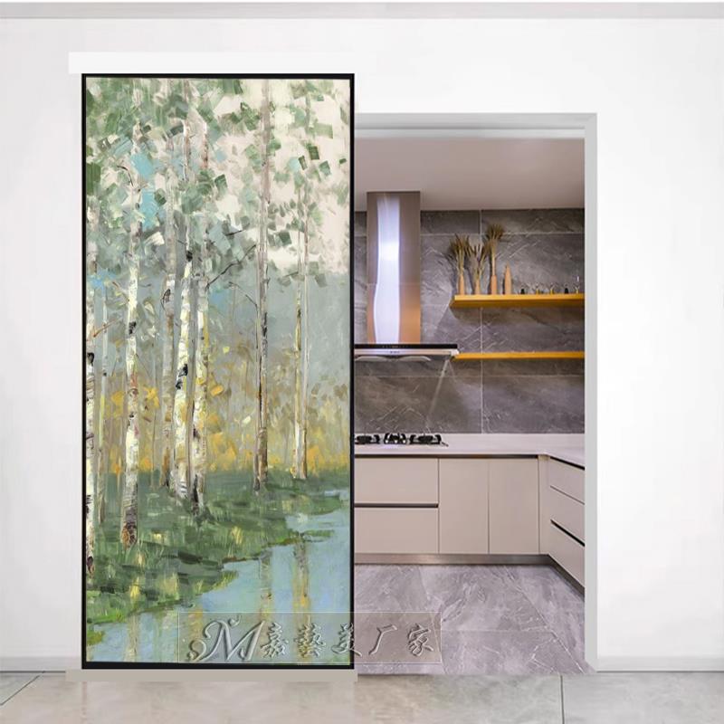 鬼门轨道滑动门厨房浴室滑动门谷仓门厕所滑动门隐形无轨滑动门