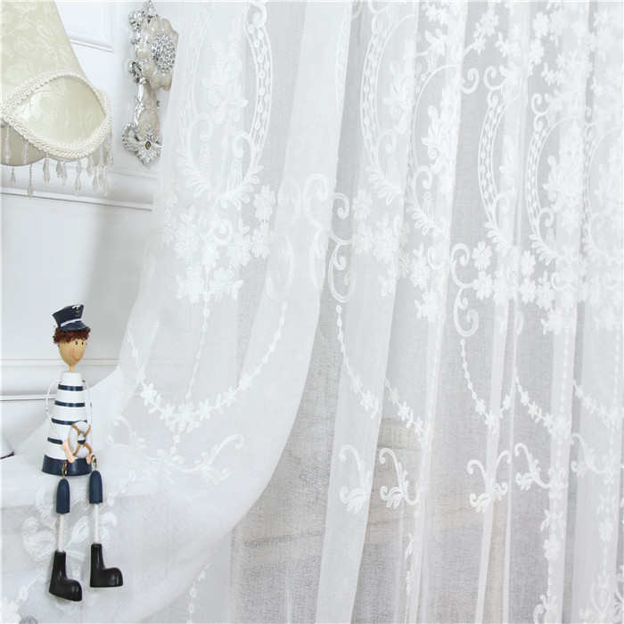 年新款mnx2白色窗成品客厅2023阳台亚麻帘布立体全遮阳欧式窗帘