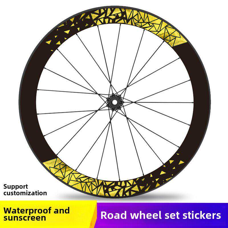 公路自行车钻石形车轮组贴纸自行车反光贴纸山地自行车轮辋轮辋装