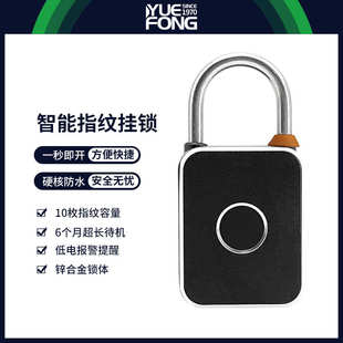 Fingerprint Lock Padlock Security IP65 Portable Biometric