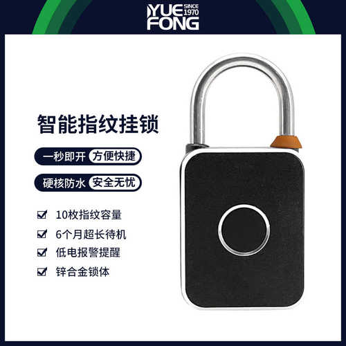 Biometric Fingerprint Padlock Portable Security Lock IP65