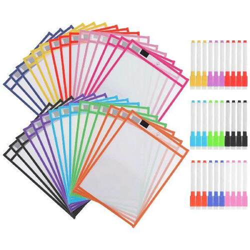JUF-30Dry Erase Pockets Pockets Perfect Classroom