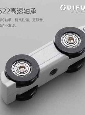 三联动动推拉门厨房极窄轨二联移DFL-P156门滑轮缓冲吊联动道门吊