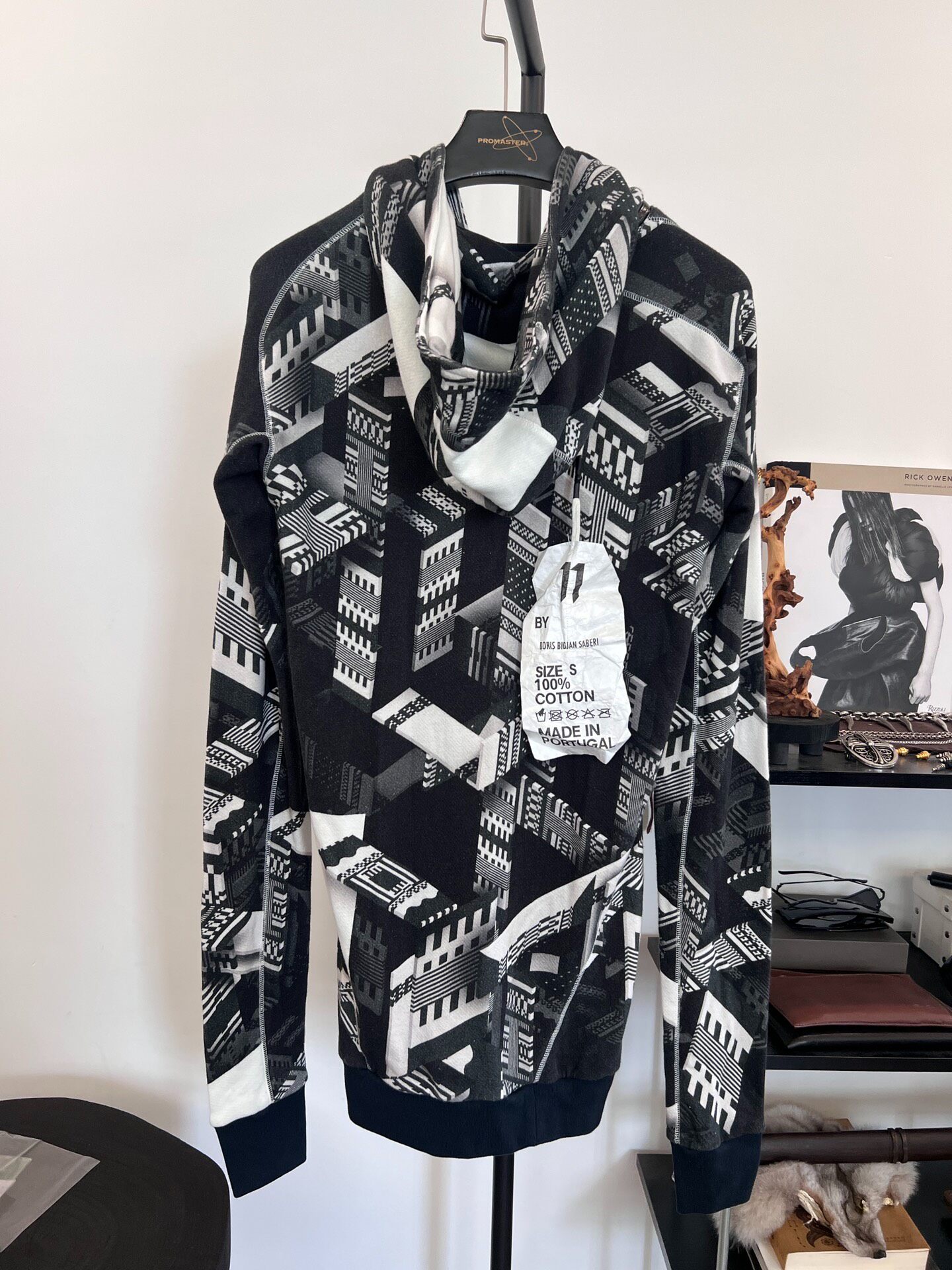 Boris Bidjan Saberi 11by BBS Geometric Print Hoodie — front