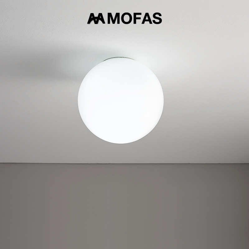 圆球简约玄窗玻璃北欧走廊现代飘氛围过道光楼梯阳台吸顶灯