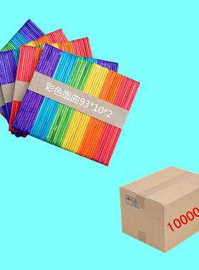 彩色面曲93*10*2 多型号多颜色定 制 厂家直销雪糕棒圆木棒手工di