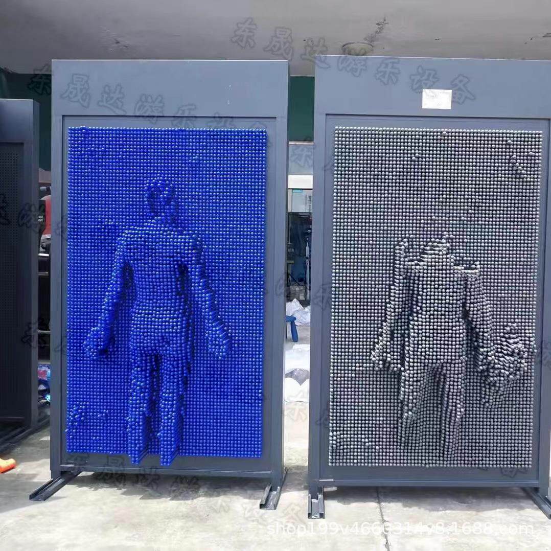 室内外大型三维针雕人体打印机互动3d百变针画三维针雕墙