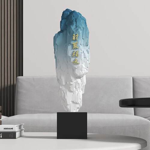 财聚福来树脂工艺品桌面摆件客厅入户玄关电视柜公司办公桌装饰品